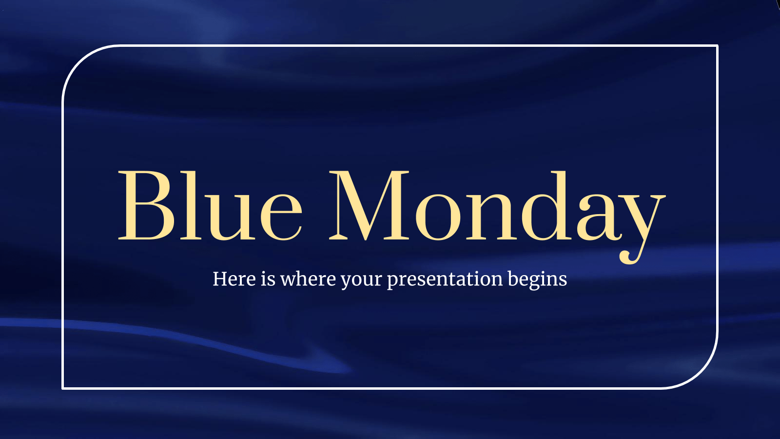 蓝色星期一PowerPoint模板